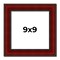 Square Weathered Red Picture Frame - UV Acrylic, Foam Board Backing, Hanging Hardware
